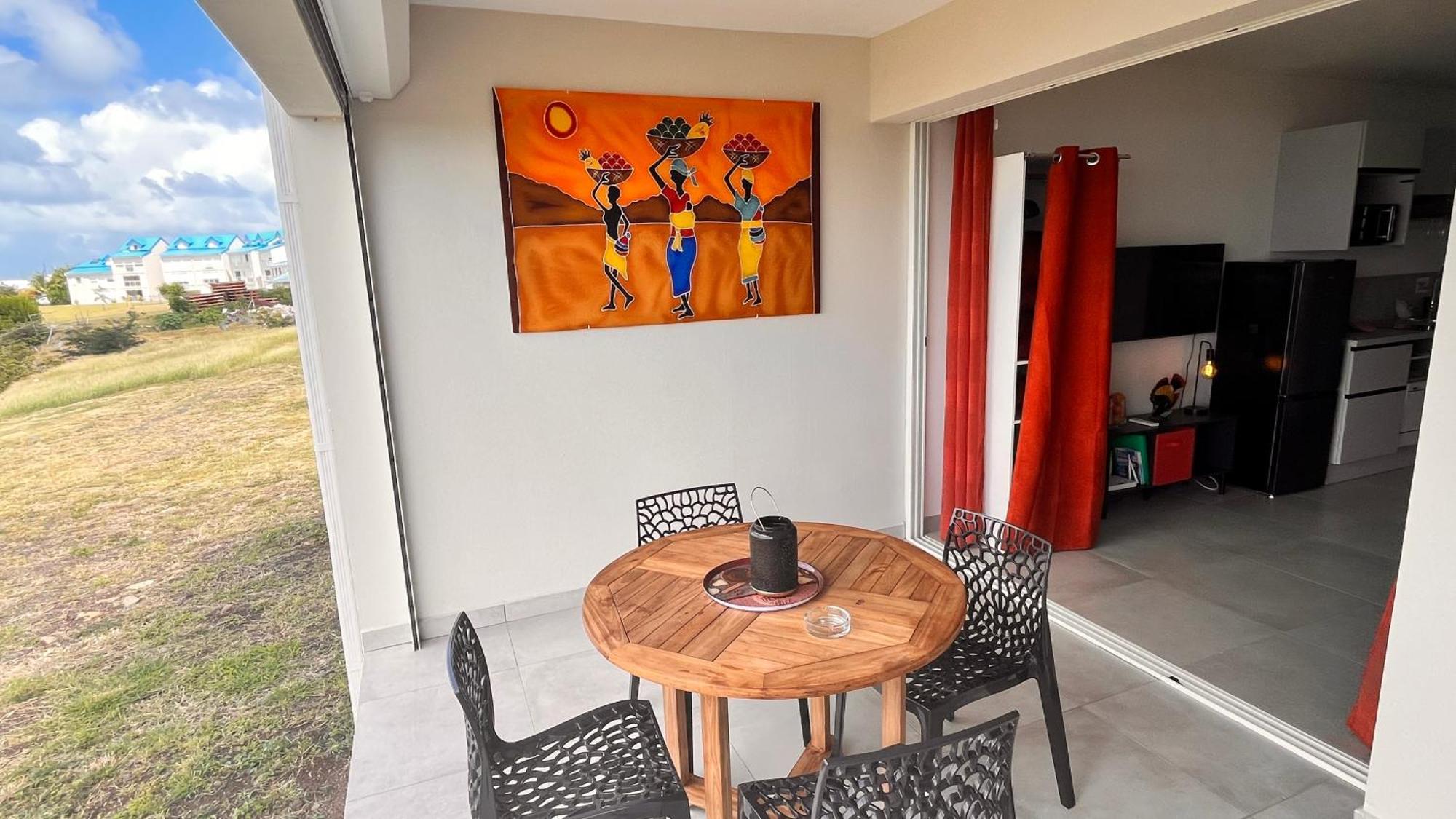 Le Sea-Breeze - Beau Studio Piscine Vue Lagon Marigot  Bagian luar foto